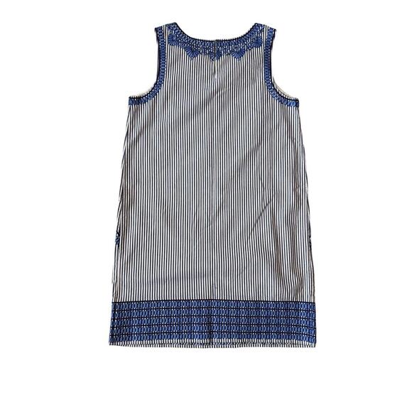 NWT Vineyard Vines Cisco Blue Blue and White Striped Embroidered Dress Size 4 - Picture 6 of 6